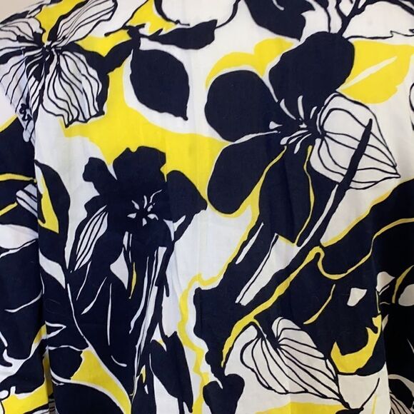 Ralph Lauren Chaps Black Print Cotton Tunic Top Size Large NWOT - Picture 4 of 6